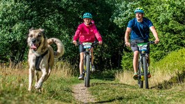 Horské elektrokolo je vybaveno odpruženou vidlicí i kvalitními diskovými brzdami