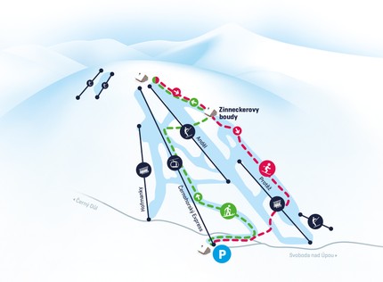Doporučená skialpinistická trasa na Černé hoře 