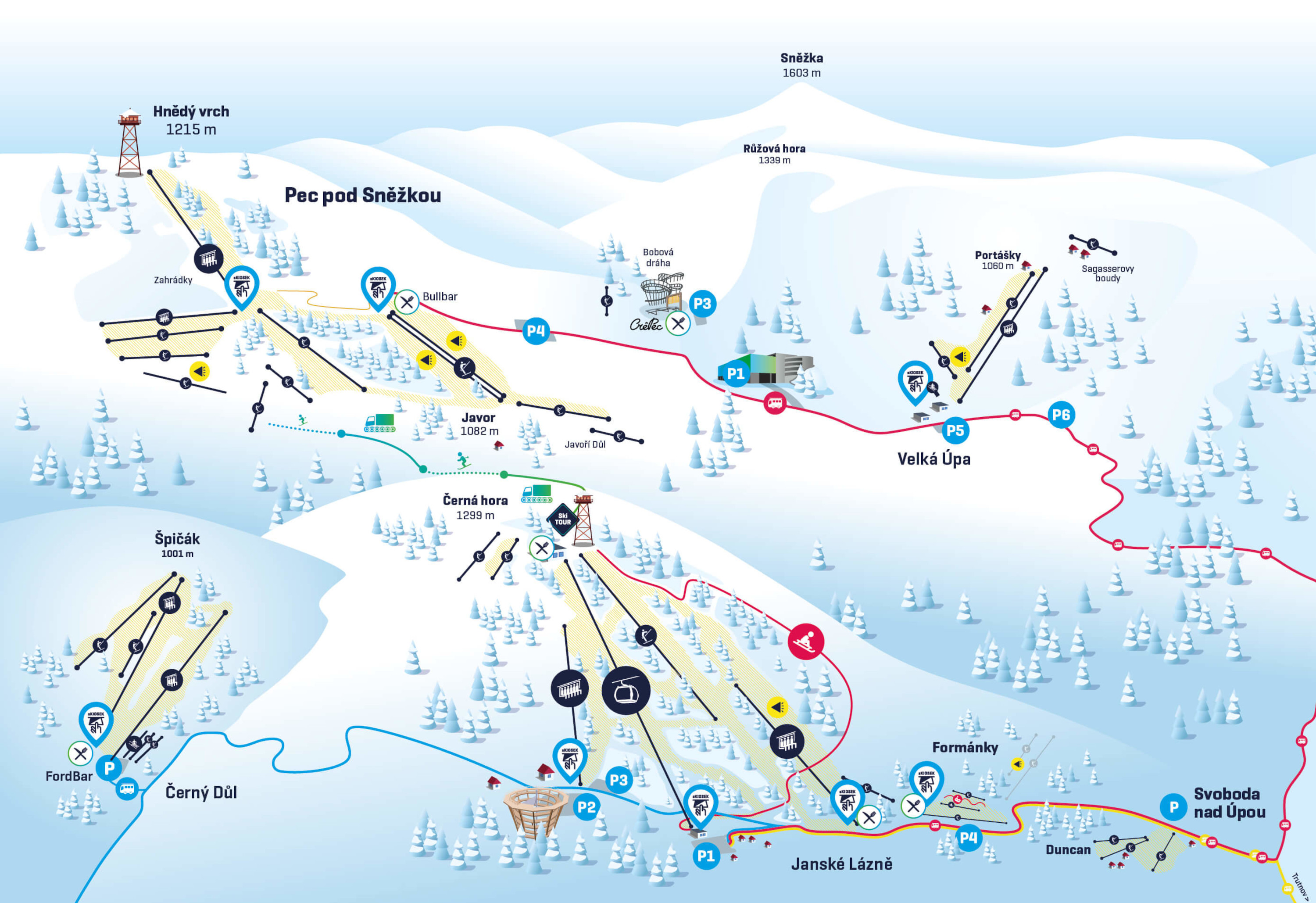 Skigebietskarte